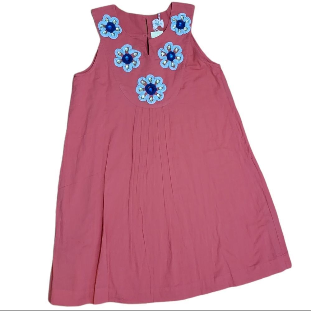 Mini Boden Sequin Embroidered Floral Sleeveless Dress Girls 13-14 Years